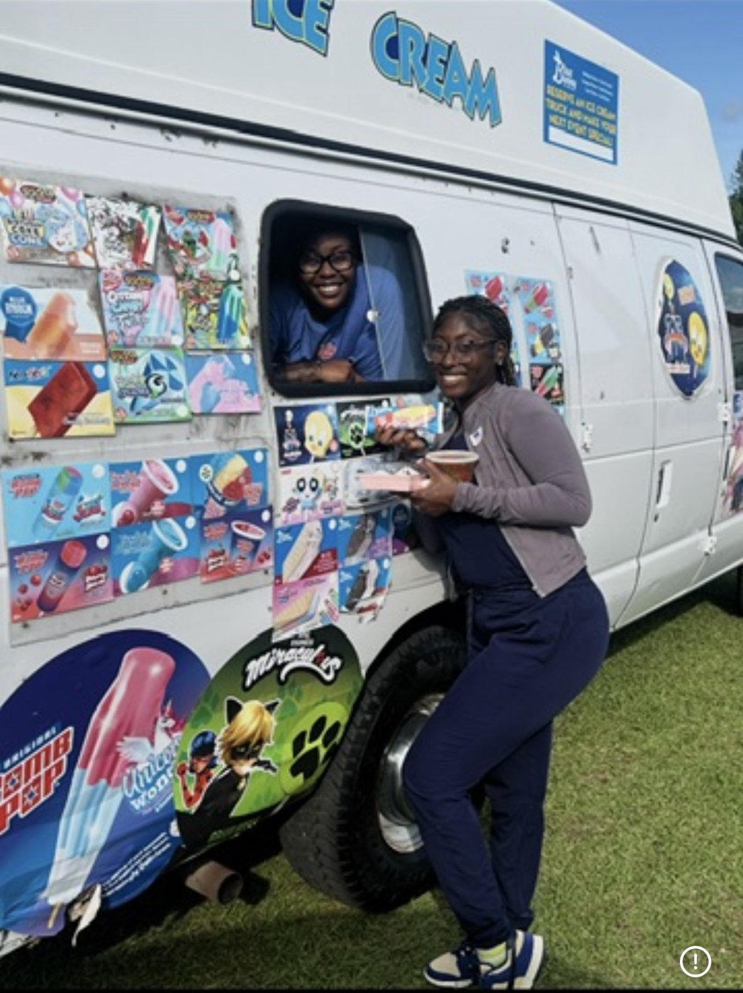 Jada with the JG's ice cream truck
